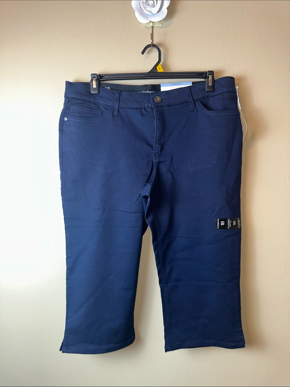 Liz Claiborne Navy Cropped Jeans - Women's Ankle-Length